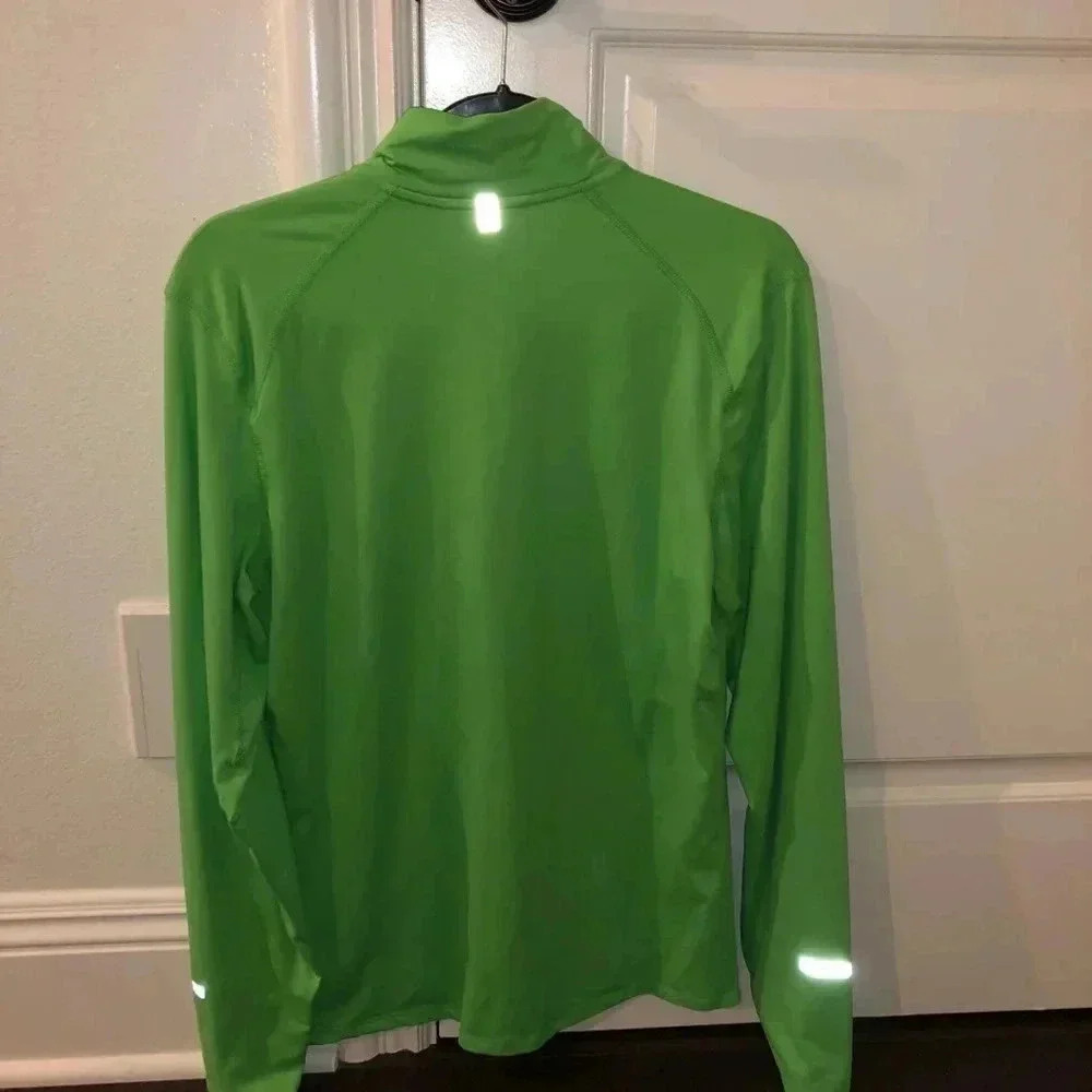 Neon Green Nike Half Zip Pullover - Picture 4 of 5